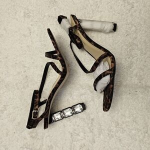 Jessica Simpson Leopard Print Strappy Heels